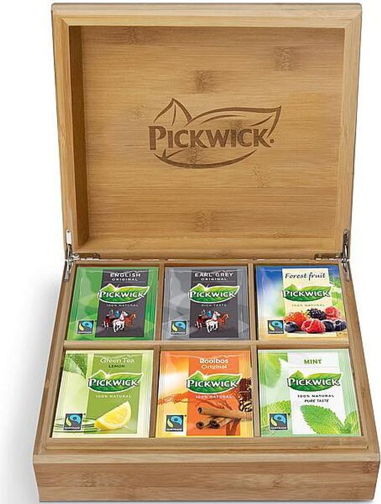 Pickwick Professionelle Teebox gefüllt mit 6 Fächern 60 x 1,67 Gramm