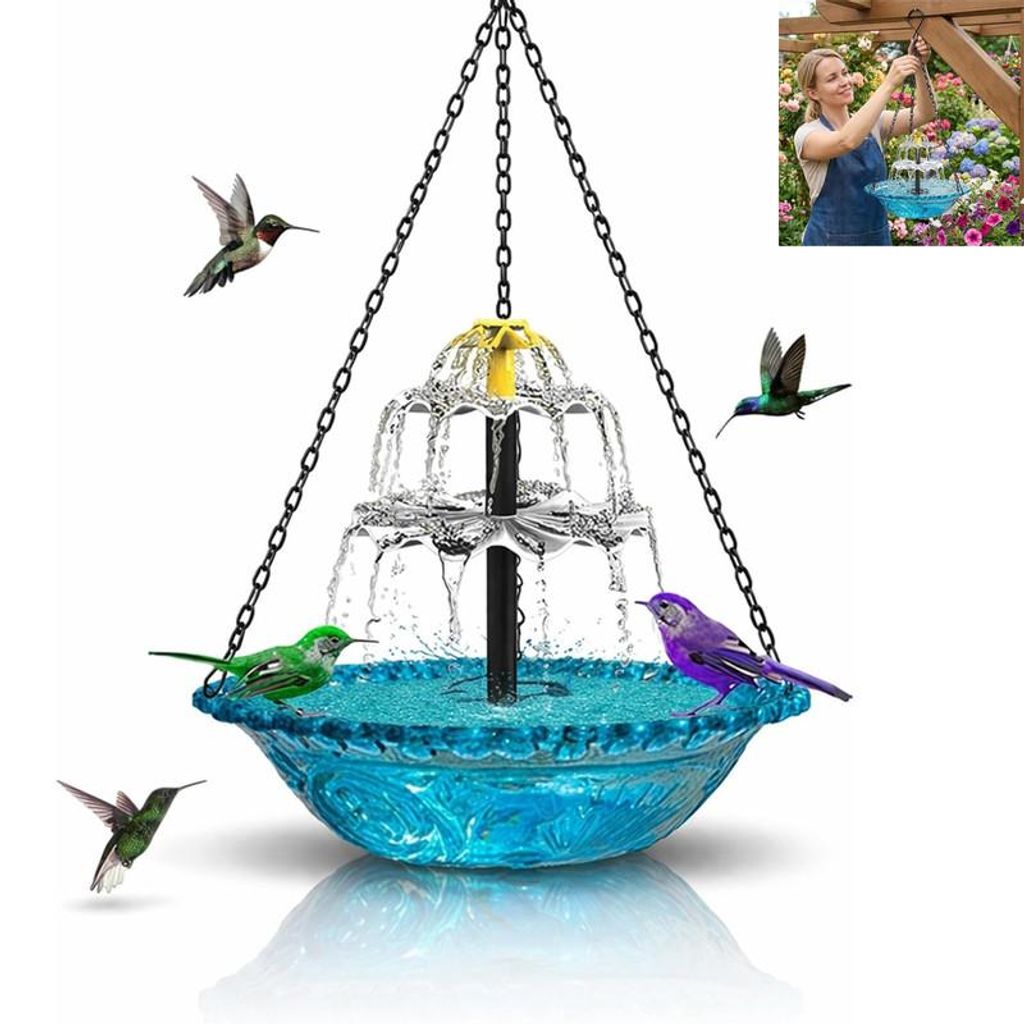 Solar Springbrunnen Vogeltränke, Vogeltränken – Hängender Produktbild 