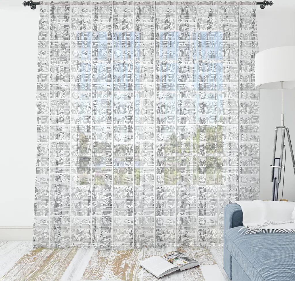 Arazzo Artistico Libreria Retrò ABAKUHAUS 220x274cm - Satin XL