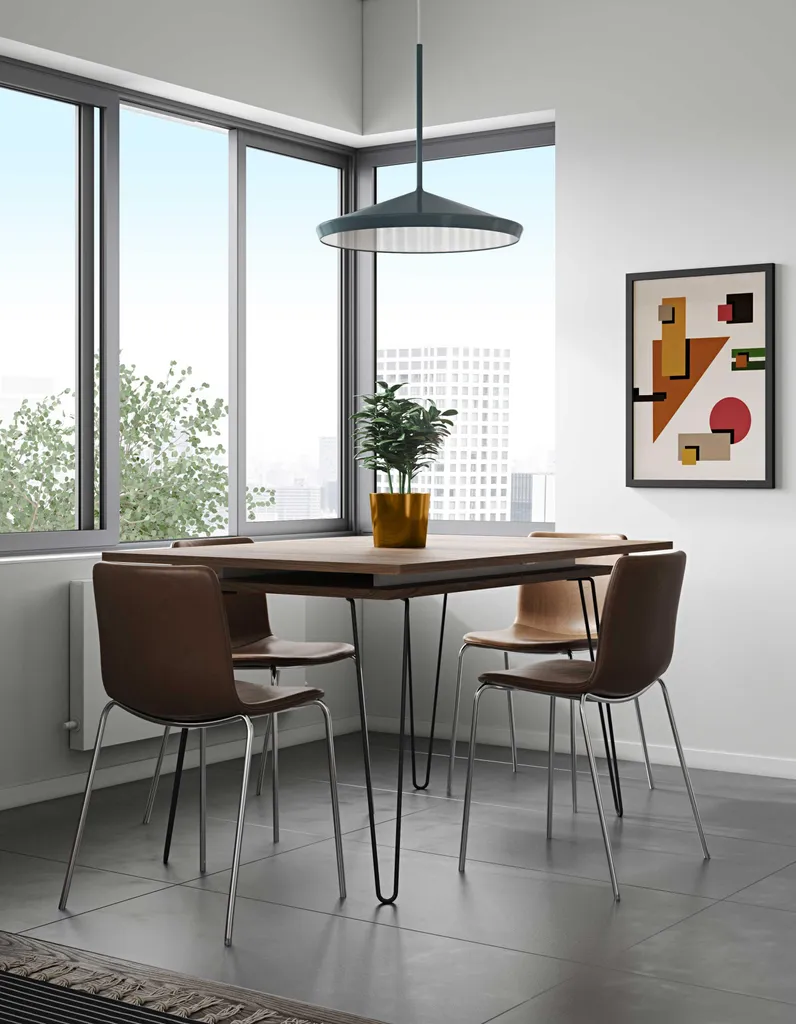 Table AERO noyer 174 x 89.5 x 77 cm - Table de salle à manger design