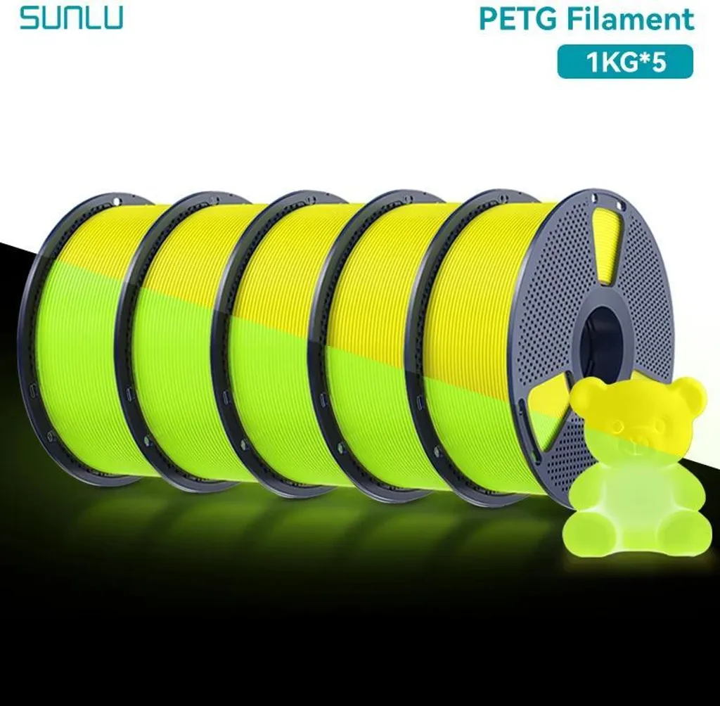 Filament PETG Jaune Très Haute Luminosité - Adhérence Inter-Couche Forte