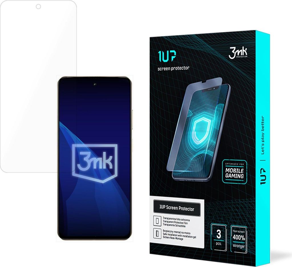 3mk Display Schutzfolie 1UP für Realme V60 Pro transparent Gaming (3 Stück)