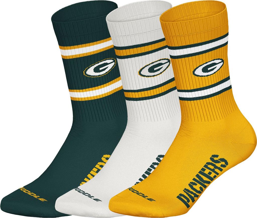 Green Bay Packers 3pk Crew Socks(Altes Design) Produktbild 