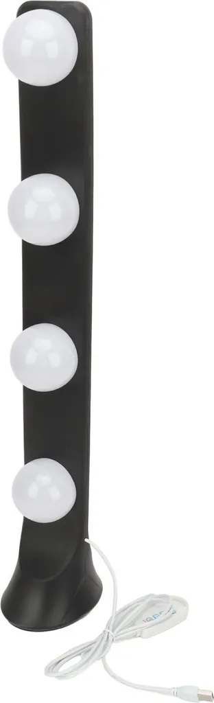 Lampe LED miroir portable sans perçage, 4 ampoules contre les zones d'ombre
