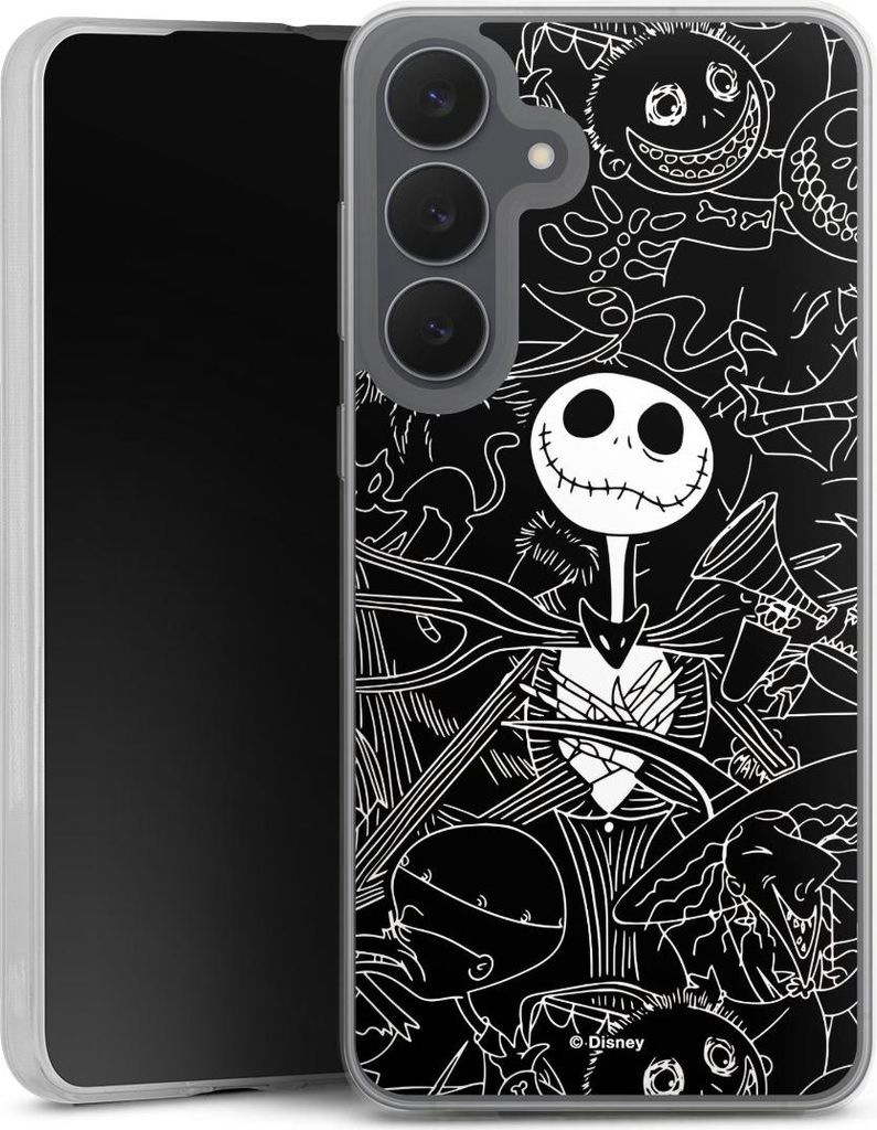 DeinDesign Slim Hülle für Samsung Galaxy S25 FE Silikon Case Ultra Dünn Handyhülle Disney Halloween Nightmare Before Christmas