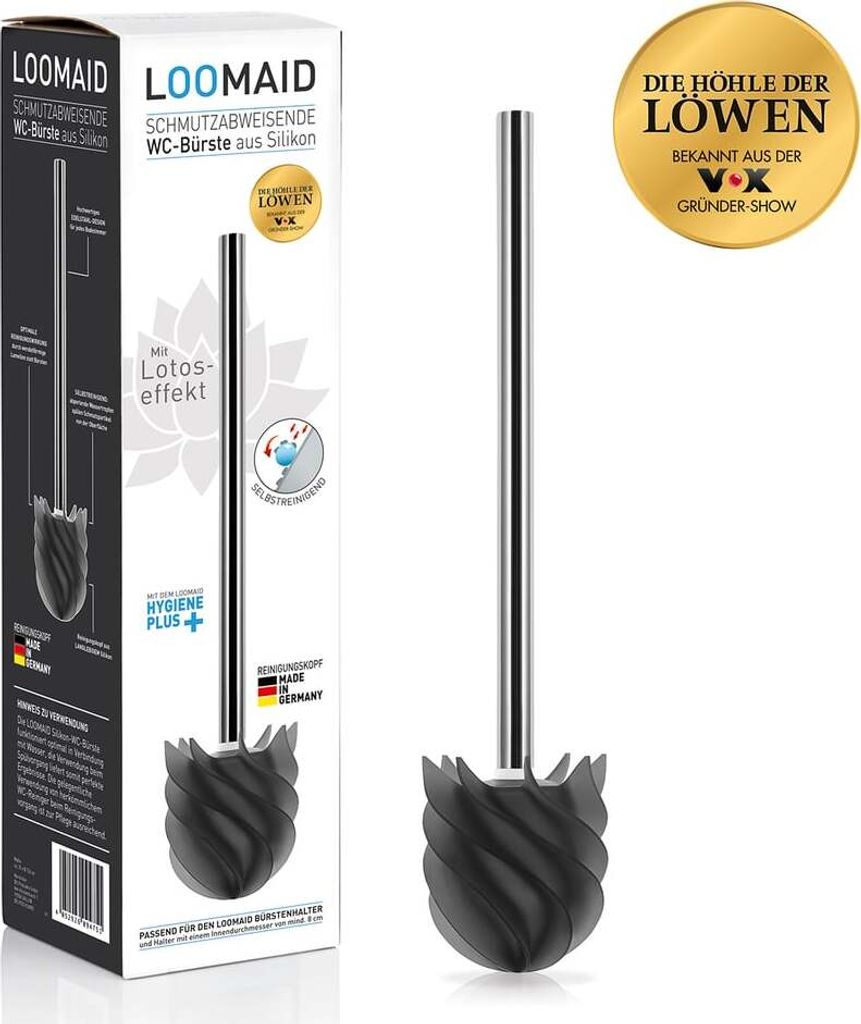 WC-Bürste Loomaid Ø 7,8 cm edelstahl/anthrazit glänzend Produktbild 