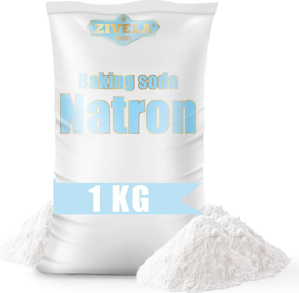 Natron pulver, Baking Soda 1000g | Natriumbicarbonat, Natriumsalz | 1kg Natron E500 Backsoda 100% Rein, Lebensmittelqualität