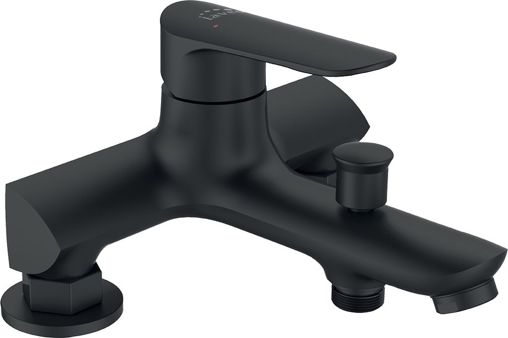 BADLAND Badewannenarmatur Wasserhahn APPIA Wannenarmatur für Badezimmer in Schwarz