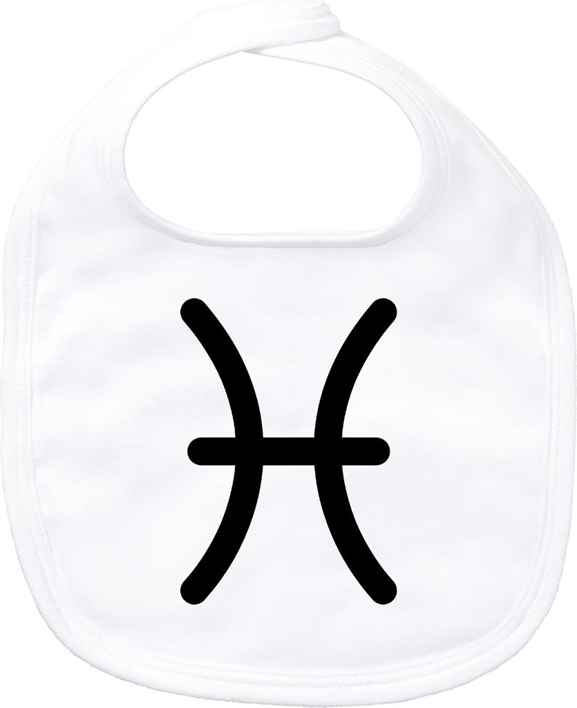Huuraa Baby Lätzchen Fische Sternzeichen Zeichen White Klettverschluss Baumwolle Latz Geschenkidee