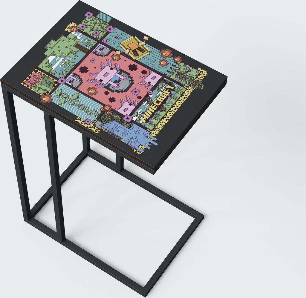 Beistelltisch - 40 x 29 cm - Schwarz - Metallgestell Produktbild 