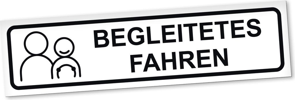 PantherPixel Begleitetes Fahren Magnetschild Auto BF17 Führerschein Magnetfolie Geschenkidee 20 x 5 cm REFLEKTIEREND