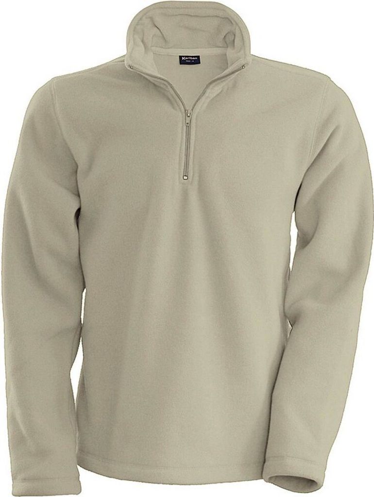 Kariban Herren Fleecepullover Fleece Pullover Sweatshirt Fleecejacke, Größe:2XL, Farbe:Beige