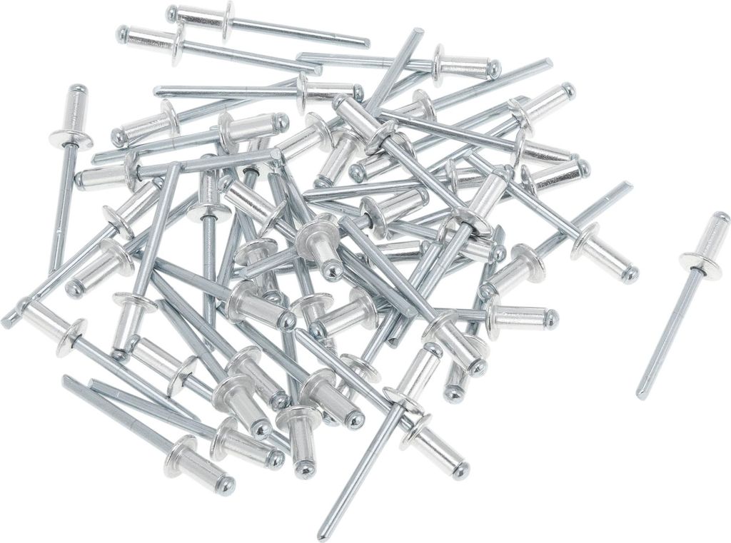 Dome Head Large Flange Blind Rivets Silberton 50 Stück 5mm Griffdurchmesser 8mm Grifflänge 9,5mm Flanschdurchmesser Aluminiumlegierung Eisen