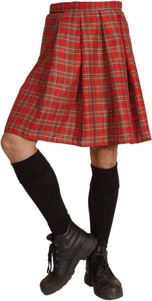 Gonna da uomo in kilt tartan rosso-verde-giallo 60 cm - Immagine del prodotto 