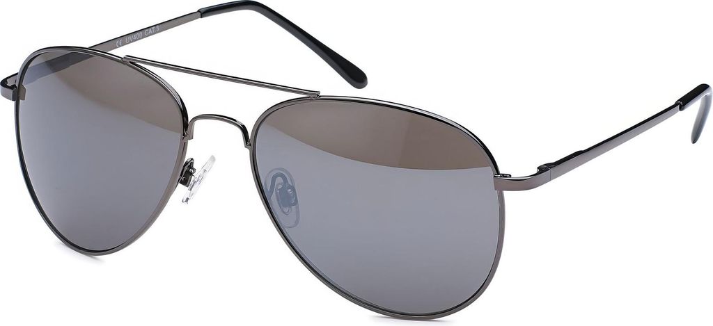 styleBREAKER Pilotenbrille Uni | Klassische Fliegerbrille verspiegelt & UV400 | Metall Gestell mit Federscharnier | Retro Tropfenform Sonnenbrille ...