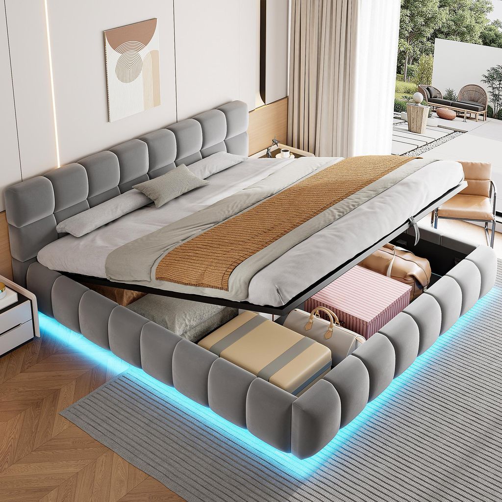 Hydraulická postel s čalúnením Flieks 180 x 200 cm s Obrázok produktu 