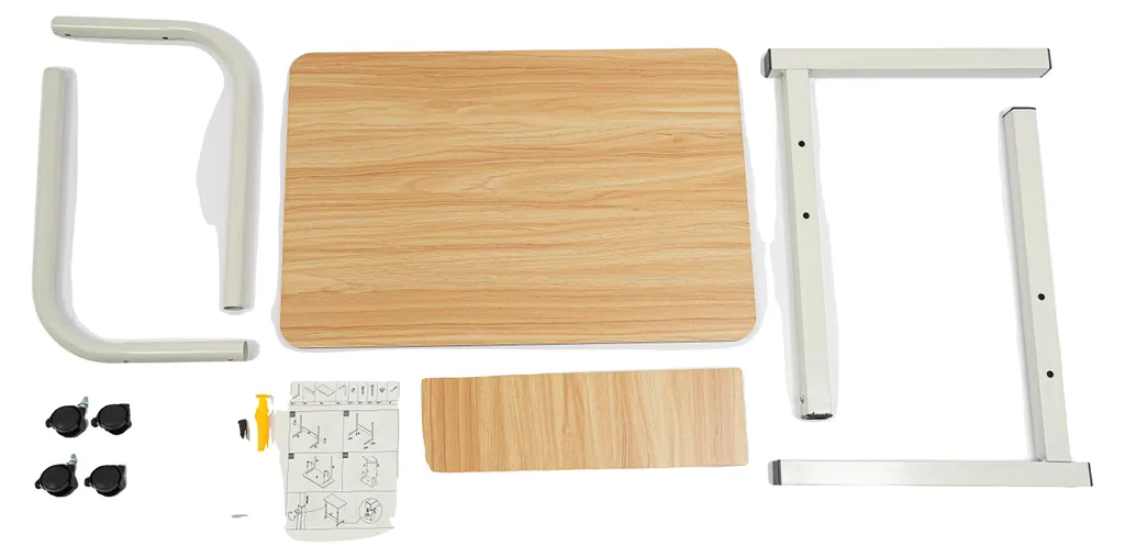 Table portable ergonomique sur roulettes réglable pour éviter le mal de dos
