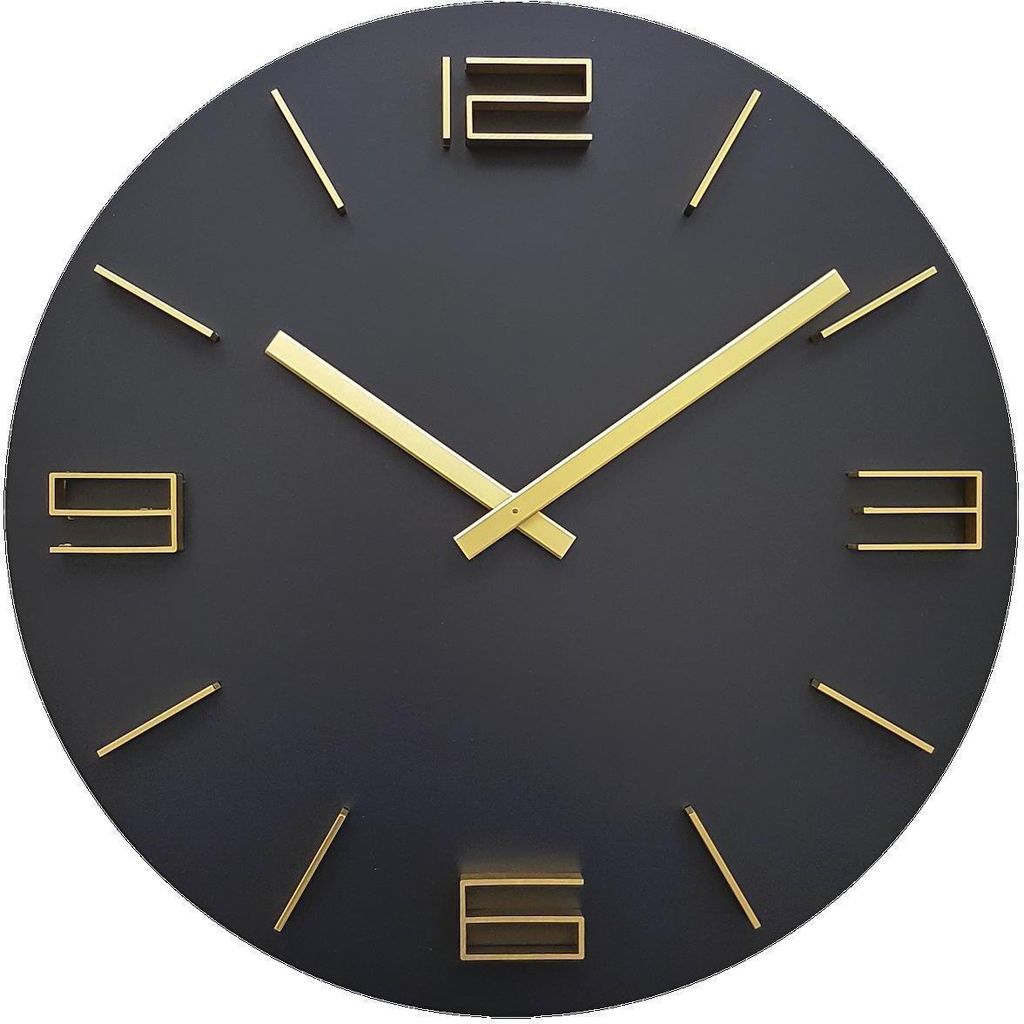 NeXtime WT2400, Wand, Analoge Uhr, Rund, Schwarz, Gold, 40 cm, 1 Stück(e)