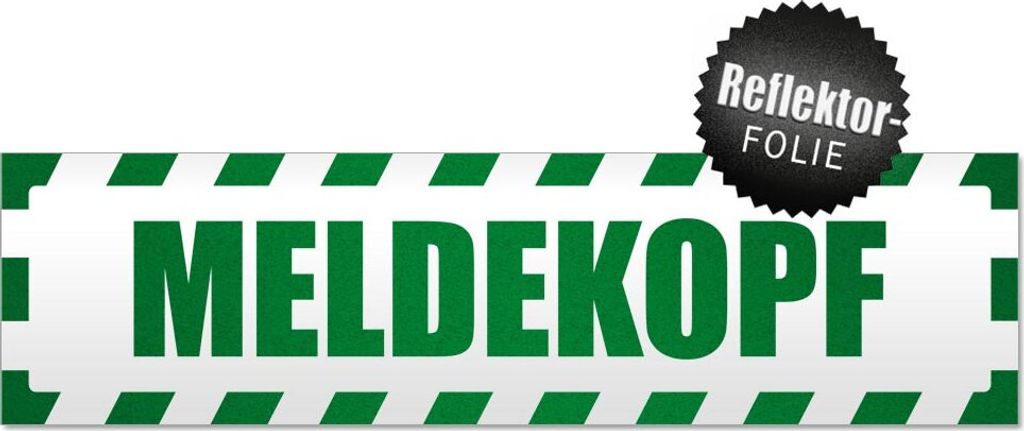 Meldekopf gestreift Magnetschild Schild magnetisch