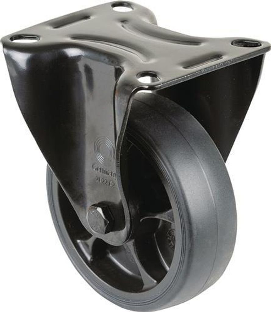 BS Rollen Bockrolle L810.B44.101.06, Durchmesser 100mm, B 32mm, 110kg mit Anschraubplatte Schwarz