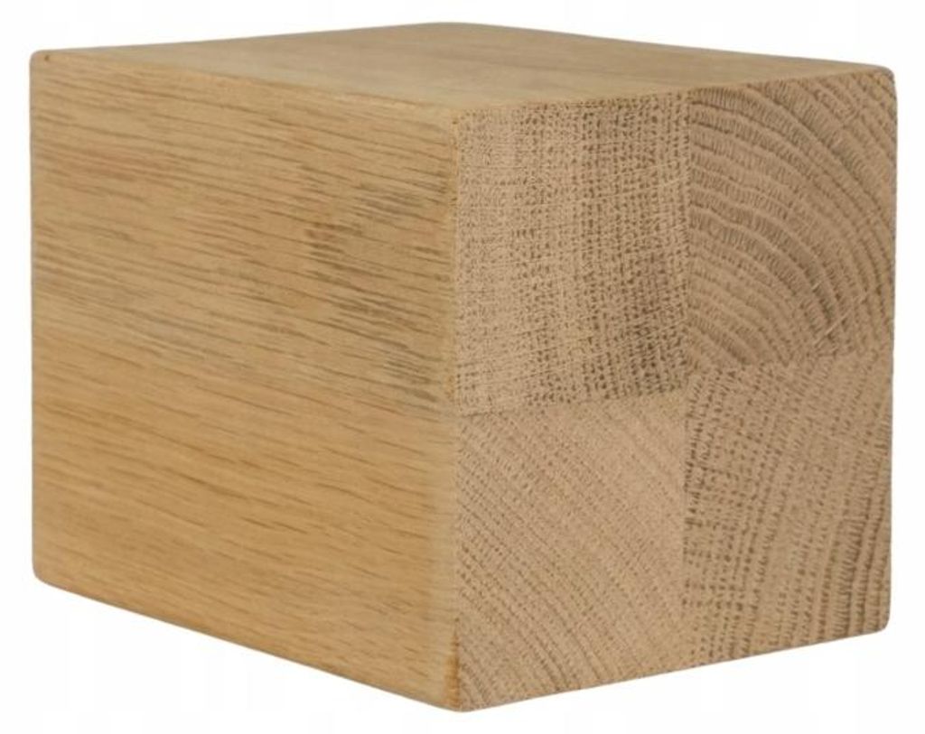 Piedino per mobili - 8x8x10 cm - Legno di quercia - Immagine del prodotto 