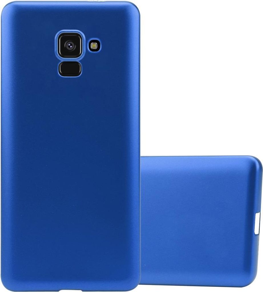 Cadorabo Schutzhülle für Samsung Galaxy A8 2018 Hülle in Blau Handyhülle TPU Silikon Etui Cover Case