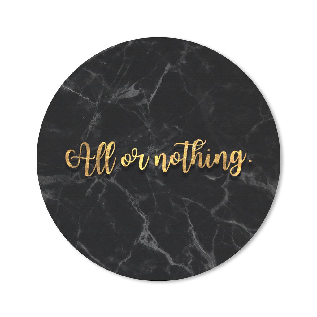 MuchoWow Mauspad Mousepad Zitat - Motivation - Marmor - Gold 50x50 cm - Mousepads - Maus Mat - Pad - Mausunterlage - Vinyl