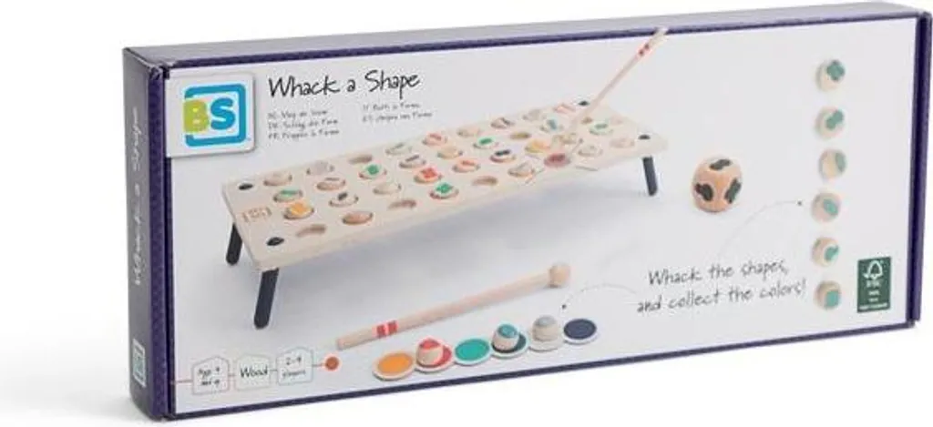 Jeu de motricité Whack a Shape avec maillet ergonomique et formes