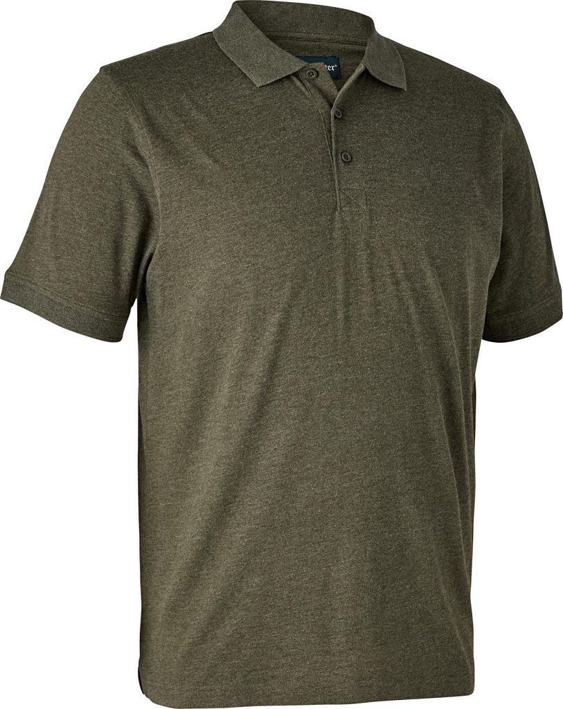 Deerhunter Gunnar Polo Hemd Herren (Adventure Green Melange) Größe L
