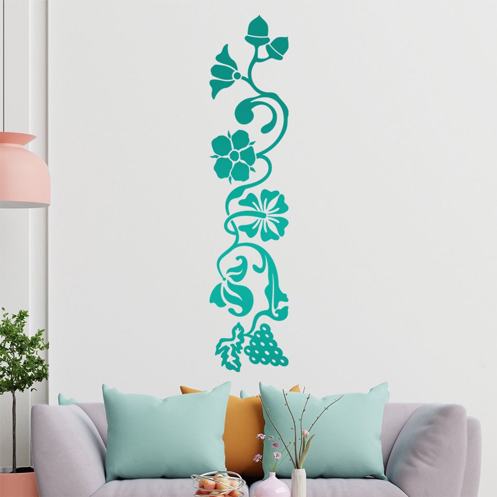 Eicheln - Trauben - Beeren Wandtattoo in 6 Größen - Wandaufkleber Wall Sticker - Dekoration, Küche, Wohnzimmer, Schlafzimmer, Badezimmer