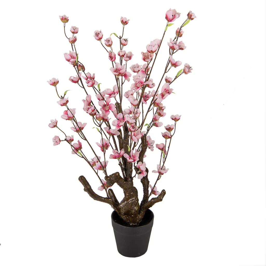 Décoration mariage branche cerisier artificielle rose 70 cm plastique