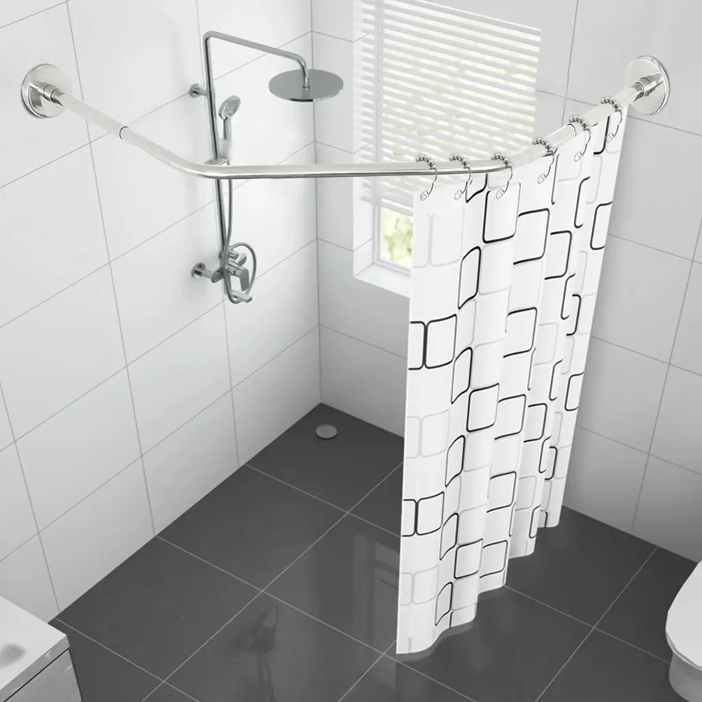 Barre de douche d'angle pour petit espace extensible 45-75 cm inox 304