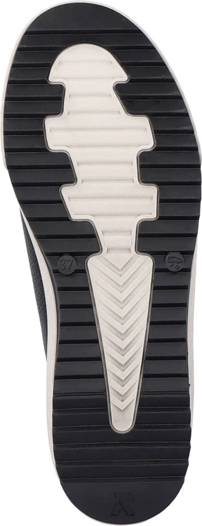 Rieker Damen Stiefelette Leder mit Reißverschluss Schnürung leicht W0164, Größe:41 EU, Farbe:Schwarz