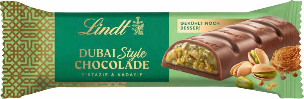 Lindt Dubai Style Chocolade Riegel mit Pistazien und Engelshaar 40g