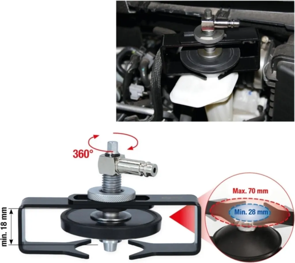 Adaptateur universel pour purgeur de freins avec embout réglable 1/4