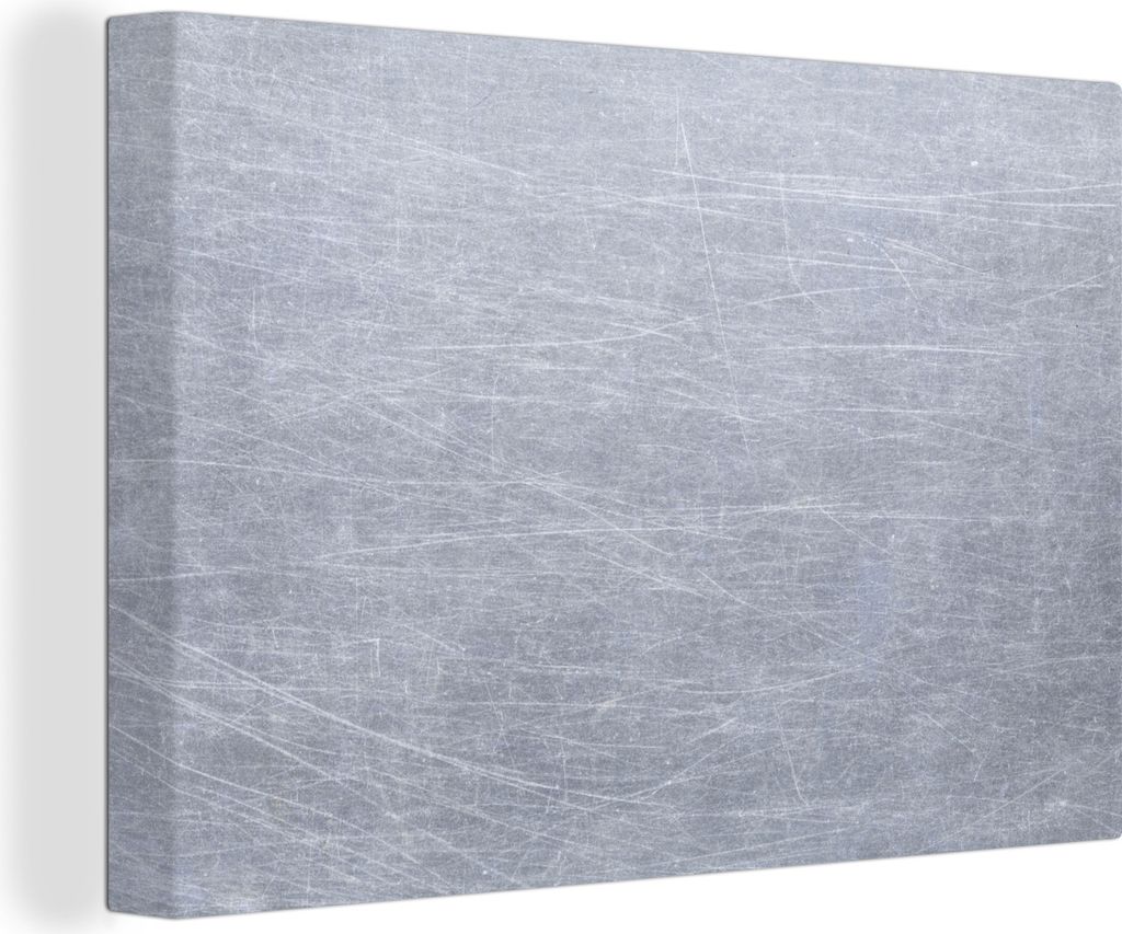 OneMillionCanvasses - Leinwandbilder - 150x100 cm, Metalldruck - Grau - Kratzer, Wandbilder Kunstdruck Wanddekoration