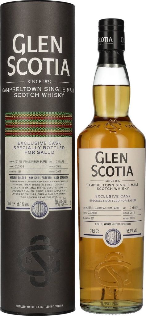 Glen Scotia 7 Years Old Single Malt Scotch Whisky 56,1% Vol. 0,7l in Geschenkbox