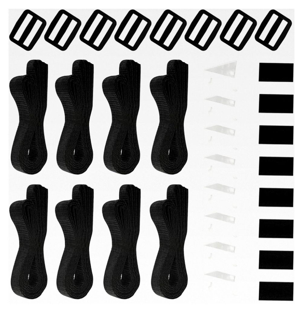 Haltebänder für Poolfolie 8er Set Befestigungsbänder und Klammern für aufrollbare Systeme, Poolplanen und Solarfolie für universelle Schwimmbe...