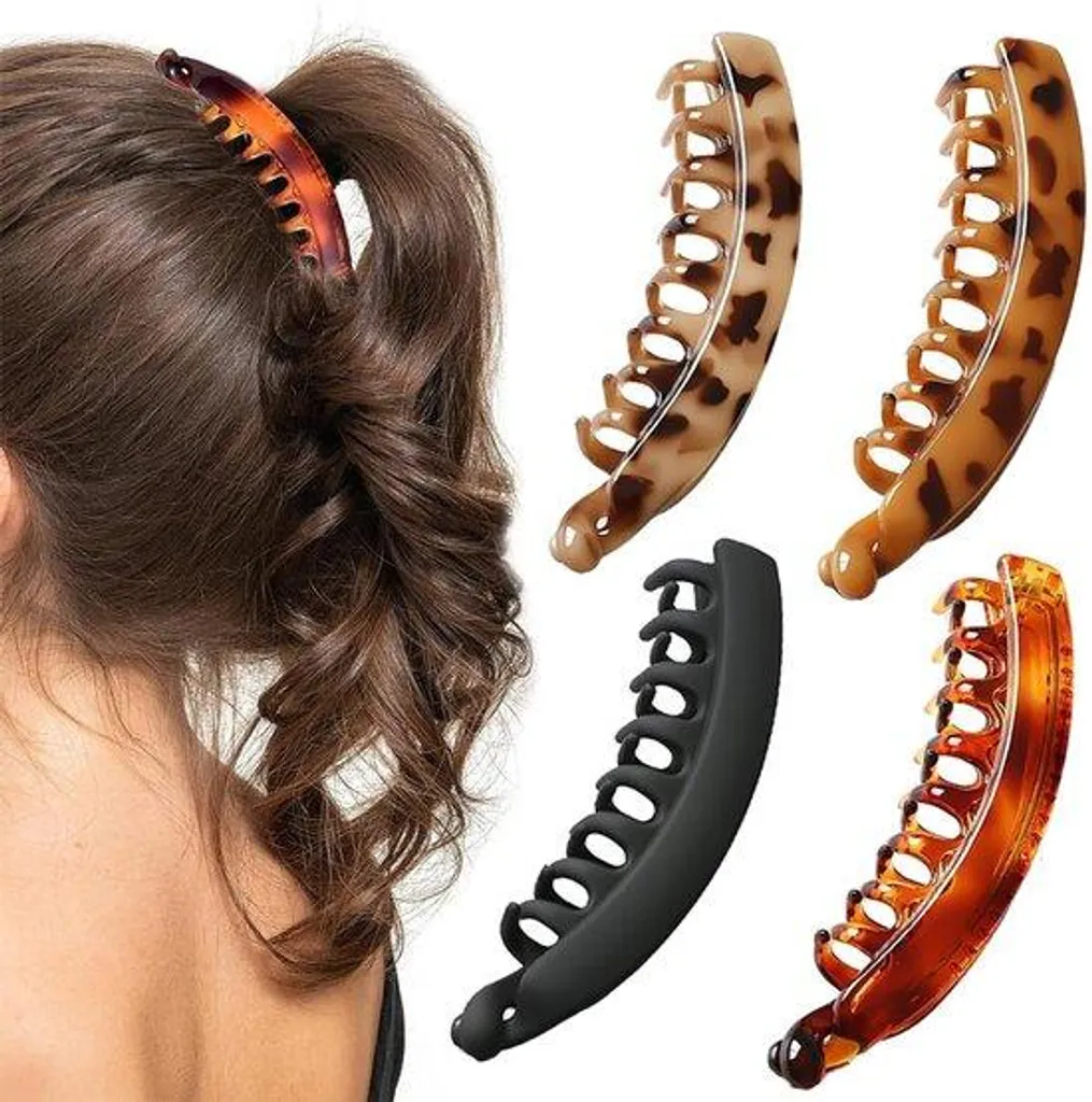 Pince à Cheveux Grande Taille : Lot de 4 Barrettes Robustes pour Femmes