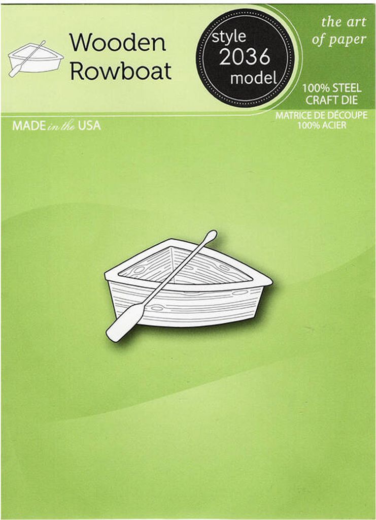 Stanzform Präge Stanzschablone Cutting Die - Poppystamps - Wooden Rowboat Ruderboot