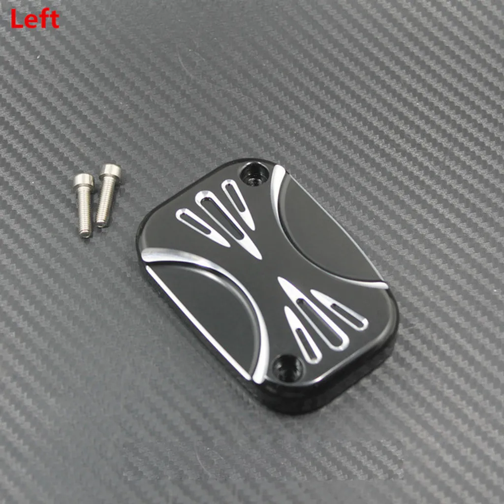 L&R Copri pompa freno nera per Touring Street Road Glide FLH/T FLHX V-Rod Tri 2007-14 15 16 17 sinistra