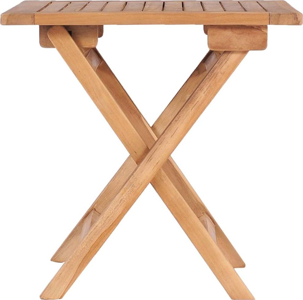 A wooden folding table on a white background.