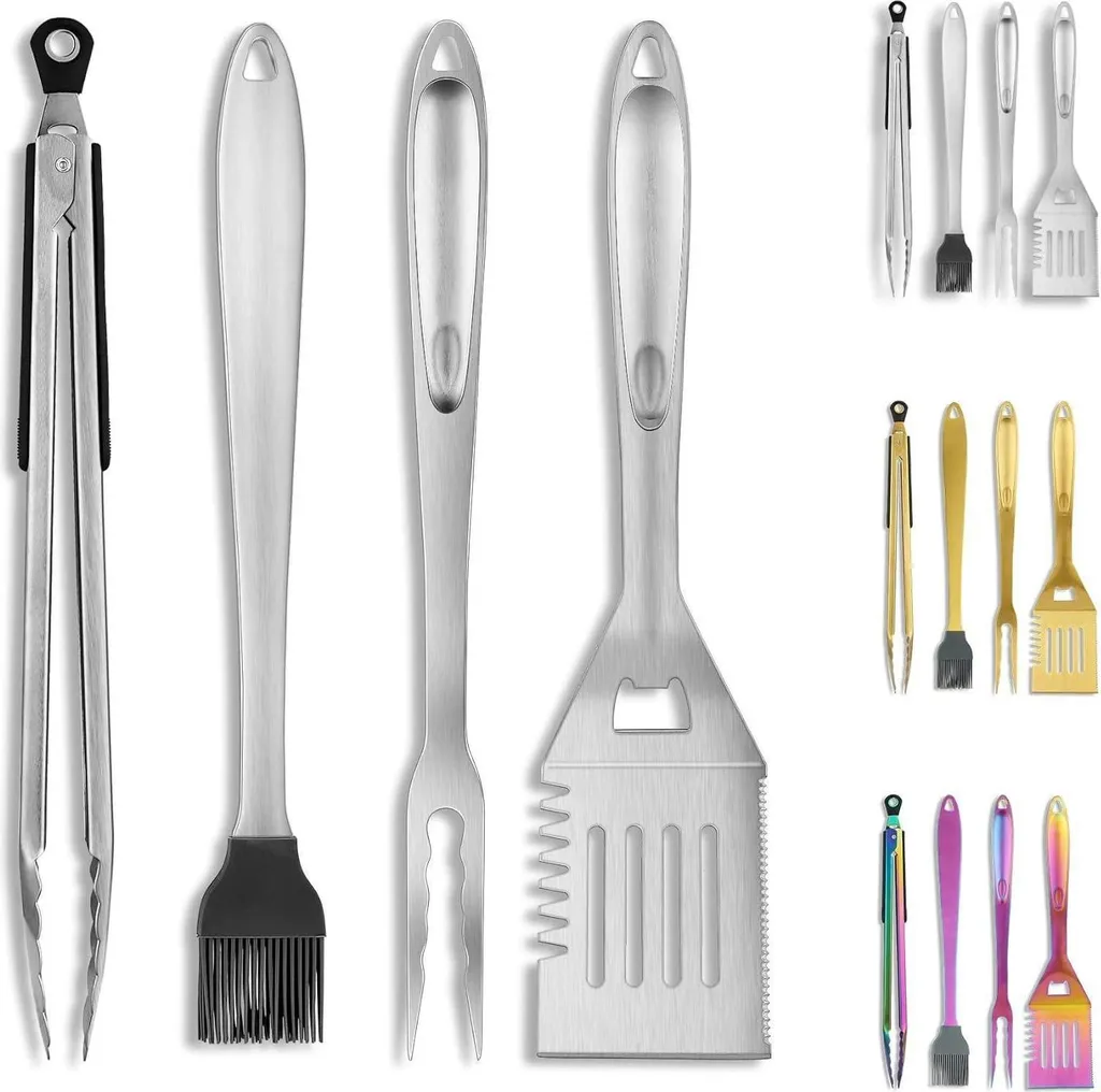 Kyraton Set Di Spatole In Acciaio Inox, Spatola Da Cucina Argentata