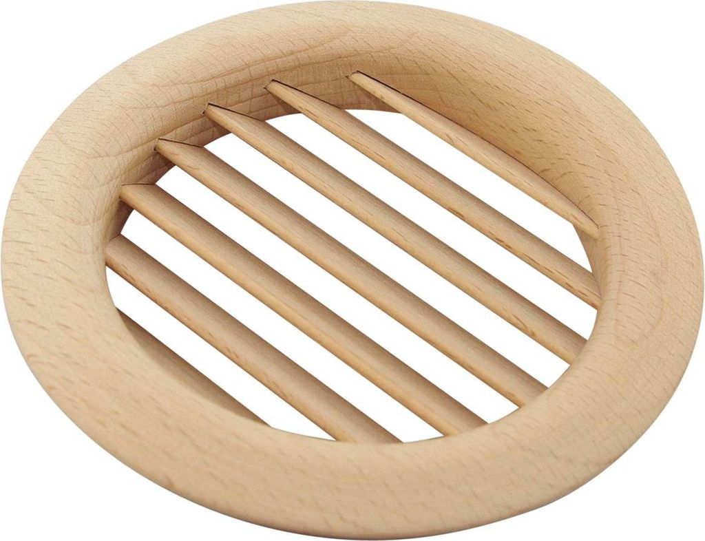 Lüftungsrosette Rundgitter ø 139mm Einlass ø 123mm Lüftungsgitter Eiche roh