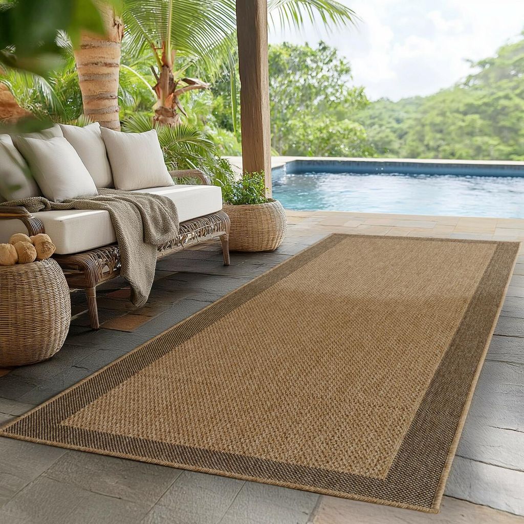 Ayyildiz | Dywan zewnętrzny Timber Ramka - 160 cm x 230 cm Zdjęcie produktu 