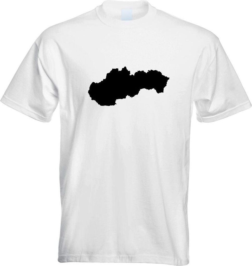 Kiwistar - T-Shirt - Weiss - Slowakei Umriss Kontur Herren Funshirt Bedruckt Design Sprüche Spruch Motive - mit Motiv Bedruckt - Funshirt Design -...