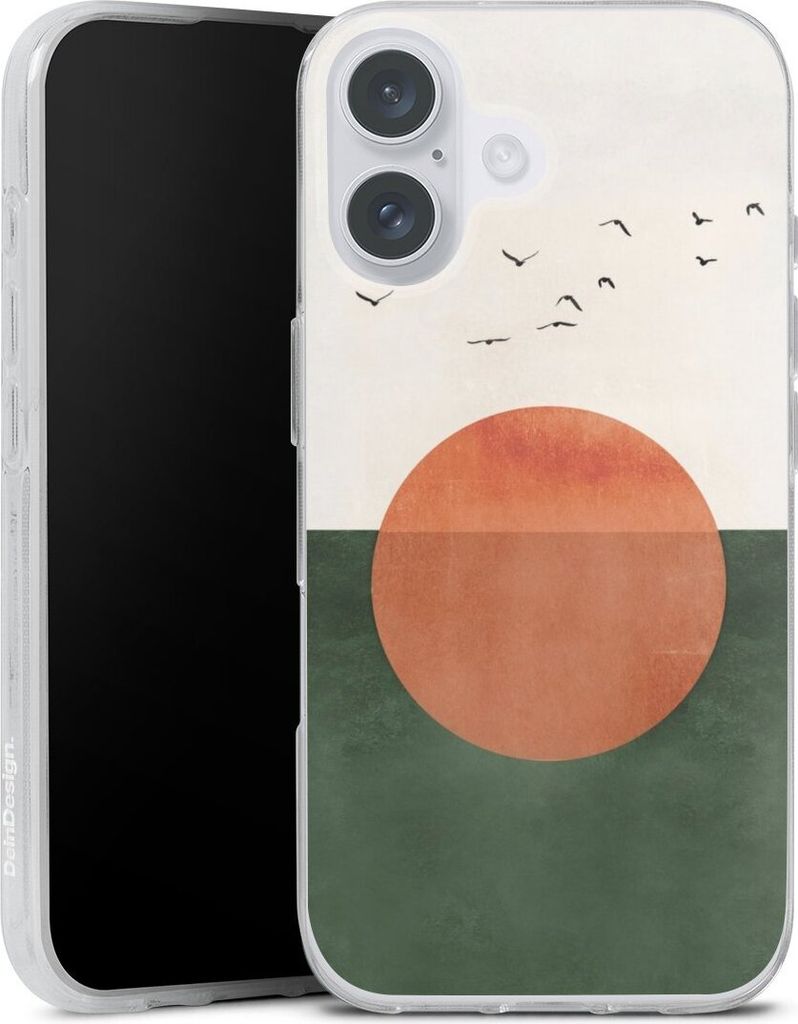 DeinDesign Handyhülle für Apple iPhone 16 Plus Silikon Hülle Case Smartphone Schutzhülle Sonnenschein Sonnenuntergang Vogel