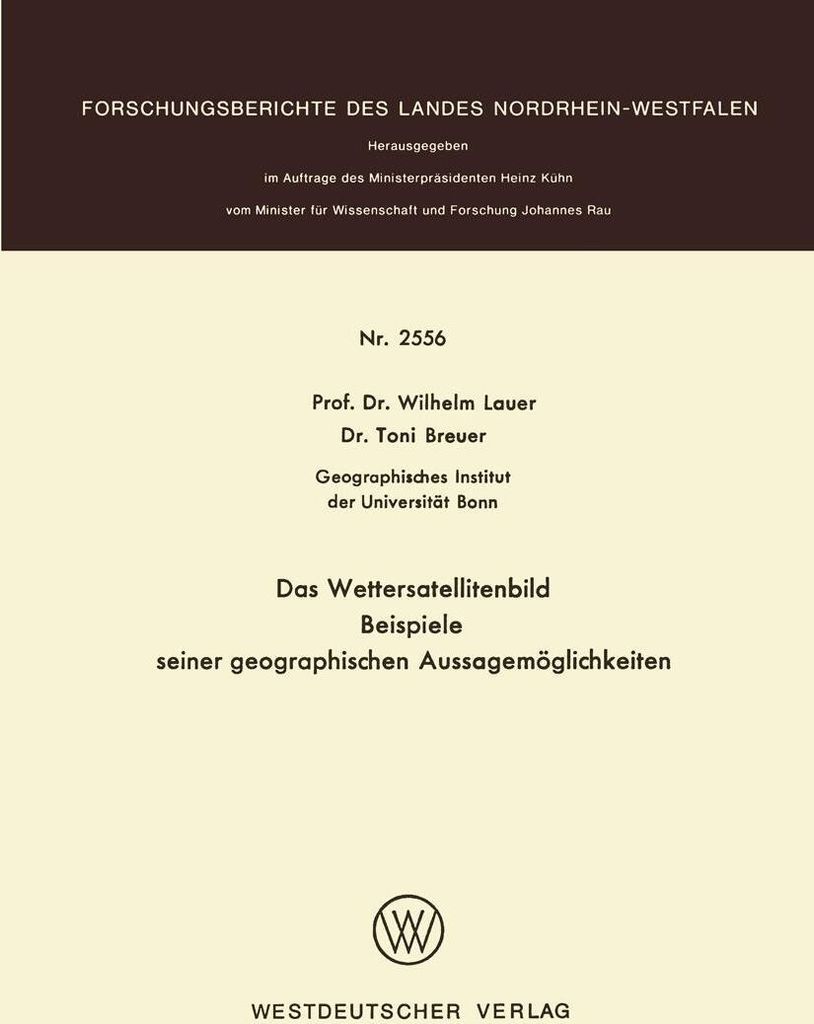 Das Wettersatellitenbild - Beispiele seiner geographischen Aussagemöglichkeiten
