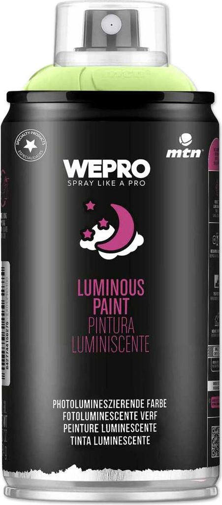 Sprühlack | MTN PRO | Photolumineszierende Leuchtfarbe | Gelb | 150ml
