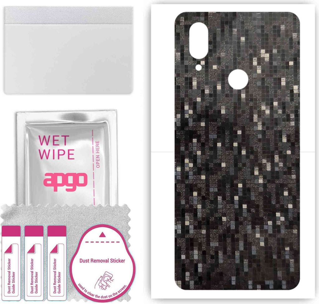 apgo Rückseite Schutzfolie, Skin, kompatibel mit Cubot X19s, Hinten Displayschutzfolie aus Vinylfolie, kratzfest, einfache Montage - Carbon Black ...